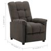 vidaXL Fauteuil inclinable &eacute;lectrique taupe tissu