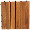 vidaXL Tuiles de terrasse mod&egrave;le vertical 30 x 30 cm acacia 20 pcs