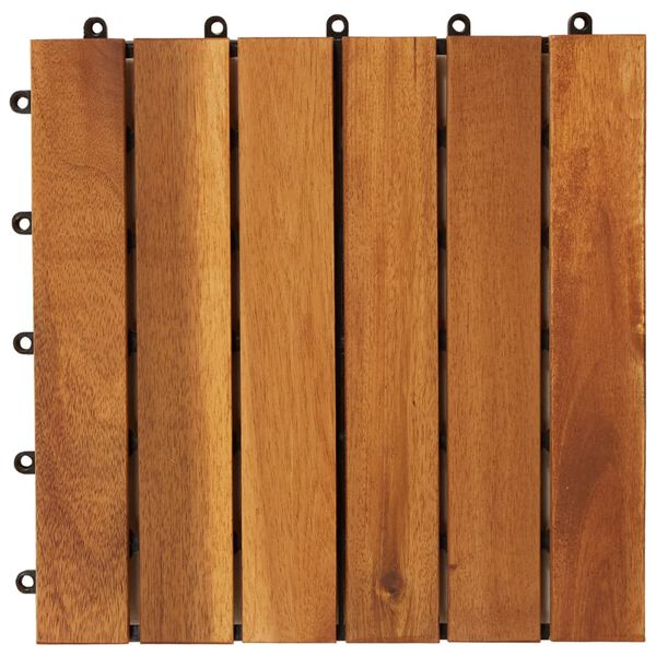 vidaXL Tuiles de terrasse mod&egrave;le vertical 30 x 30 cm acacia 20 pcs