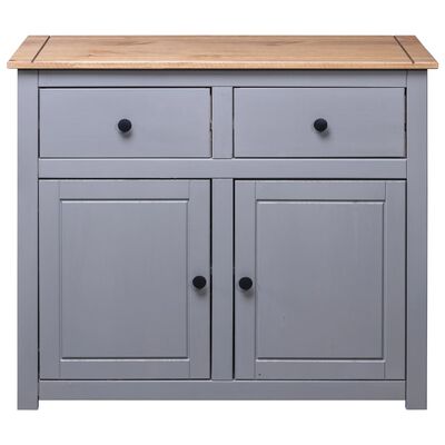 vidaXL Buffet Gris 93x40x80 cm Pin solide Assortiment Panama