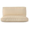 vidaXL Set de coussins de palette 2 pcs Beige Tissu Oxford