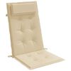 vidaXL Coussins de chaise &agrave; dossier haut lot de 2 beige tissu oxford