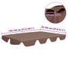 vidaXL Toit de rechange de balan&ccedil;oire marron 150/130x105/70 cm