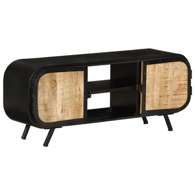 vidaXL Meuble TV 110x30x45 cm Bois de manguier brut