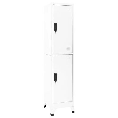 vidaXL Armoire à casiers Blanc 38x45x180 cm Acier