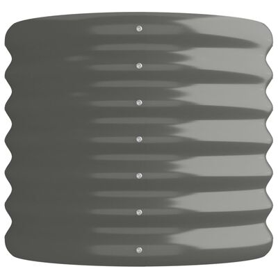 vidaXL Lit surélevé de jardin Acier enduit de poudre 114x40x36 cm gris