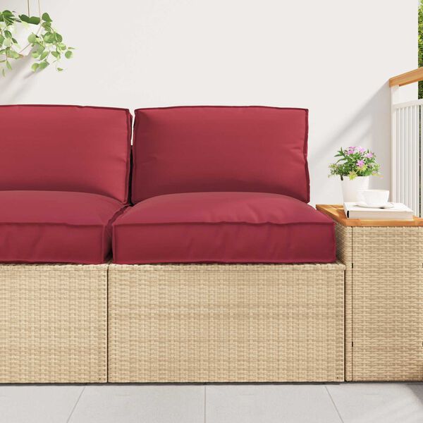 vidaXL Set de coussins de palette 2 pcs Cr&egrave;me Tissu Oxford