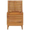 vidaXL Panier &agrave; linge 40x30x45 cm Bois de teck massif