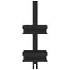 vidaXL Support de douche suspendu noir mat acier inoxydable 304 brossé
