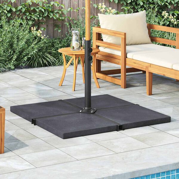 vidaXL Plaque de poids de parasol Noir Granite Carr&eacute; 25 kg