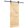 vidaXL Porte coulissante et kit de quincaillerie 85x210 cm pin massif
