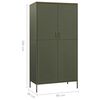 vidaXL Garde-robe Vert olive 90x50x180 cm Acier