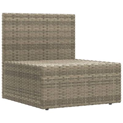 vidaXL Salon de jardin 5 pcs avec coussins Gris Résine tressée