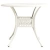 vidaXL Table de jardin Blanc 90x90x74 cm Aluminium coul&eacute;