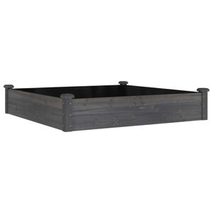 vidaXL Lit sur&eacute;lev&eacute; de jardin doublure 120x120x25 cm bois massif sapin