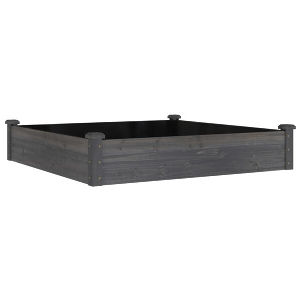 vidaXL Lit sur&eacute;lev&eacute; de jardin doublure 120x120x25 cm bois massif sapin
