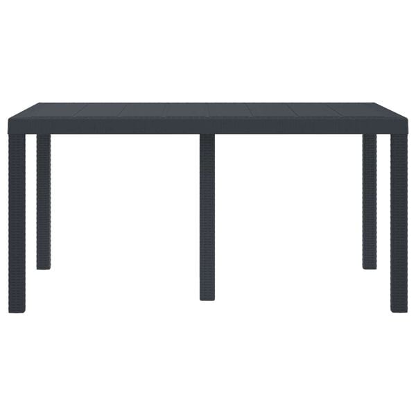 vidaXL Table de Jardin Anthracite 150 x 100 x 73 cm polyrotin