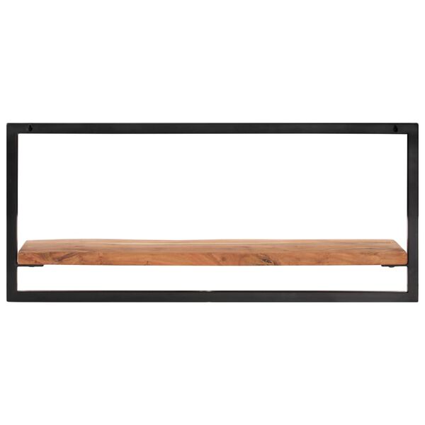 vidaXL &Eacute;tag&egrave;res murales 2 pcs 80x25x35 cm Bois d'acacia et acier