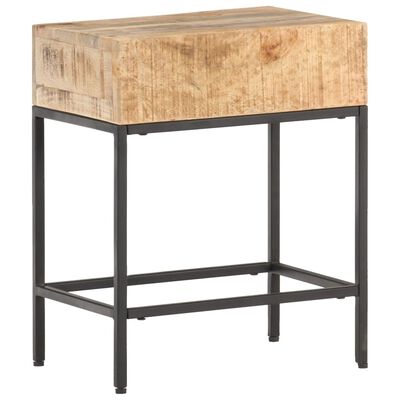 vidaXL Table d'appoint 40x30x50 cm Bois massif de manguier brut