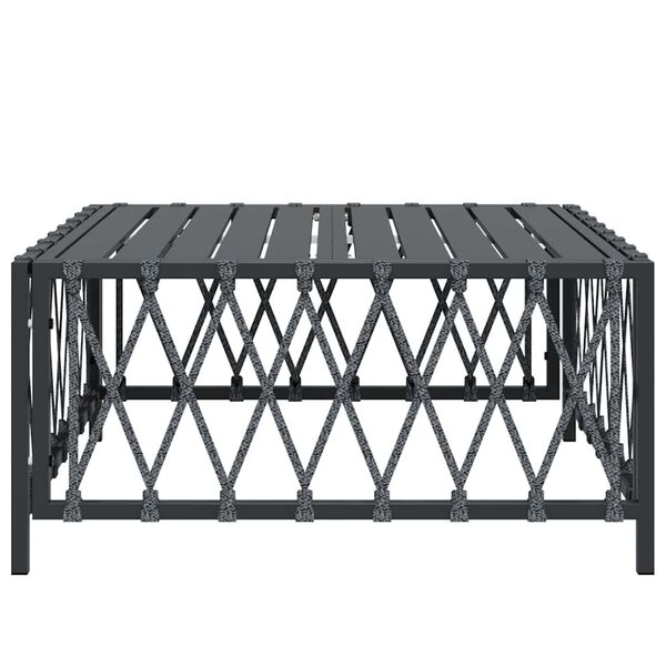 vidaXL Table de jardin anthracite 70x70x34 cm tissu tiss&eacute;