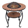 vidaXL Table de foyer mosaïque Terre cuite 68 cm Céramique