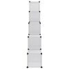 vidaXL Organiseur de rangement en cube avec 15 cubes et portes en PP transparent