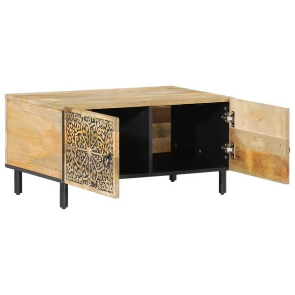vidaXL Table basse 80x50x40 cm bois de manguier massif