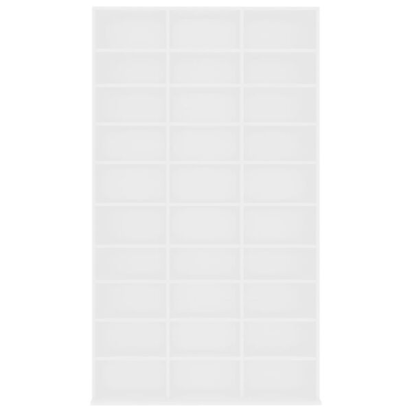 vidaXL Armoire à CD Blanc 102x16x177,5 cm Bois d'ingénierie