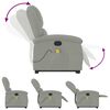 vidaXL Fauteuil inclinable de massage gris clair velours
