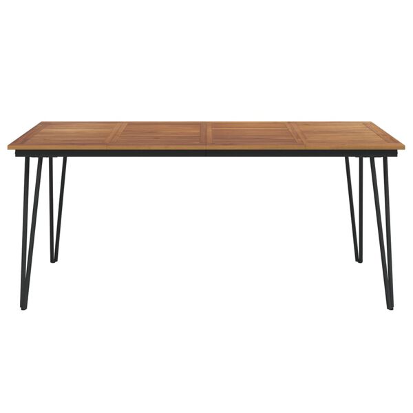 vidaXL Table de jardin avec pieds &eacute;pingle &agrave; cheveux 180x90x75 acacia