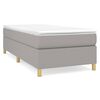 vidaXL Sommier &agrave; lattes de lit et matelas gris clair 100x190 cm tissu