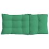 vidaXL Coussins de chaise &agrave; dossier haut lot de 4 vert tissu oxford