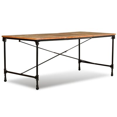 vidaXL Table à manger Bois de récupération massif 180 cm