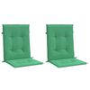 vidaXL Coussins de chaise de jardin &agrave; dossier bas lot de 2 vert