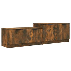 vidaXL Meuble TV Ch&ecirc;ne fum&eacute; 158,5x36x45 cm Bois d'ing&eacute;nierie