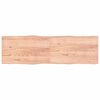 vidaXL Dessus de table bois massif trait&eacute; bordure assortie