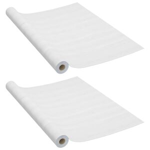 vidaXL Films autoadh&eacute;sifs pour portes 2 pcs Bois blanc 210x90 cm PVC