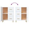 vidaXL Buffet blanc 69,5x34x90 cm bois d'ing&eacute;nierie
