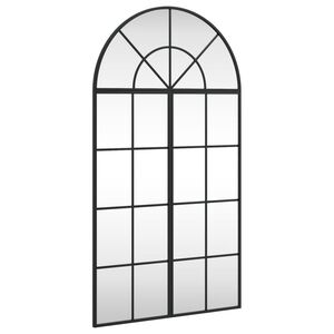vidaXL Miroir mural noir 60x110 cm arche fer