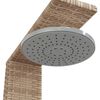 vidaXL Douche d'ext&eacute;rieur beige 50x55x224cm r&eacute;sine tress&eacute;e bois acacia