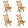 vidaXL Ensemble &agrave; manger de jardin 5 pcs Bois de teck massif