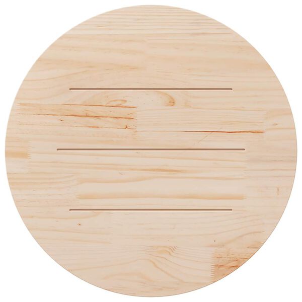 vidaXL Dessus de table &Oslash;90x2,5 cm Bois de pin massif