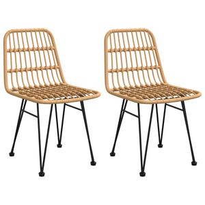 vidaXL Chaises de jardin lot de 2 48x62x84 cm Résine tressée