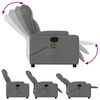 vidaXL Fauteuil inclinable de massage gris fonc&eacute; tissu