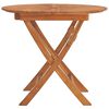 vidaXL Table pliable de jardin &Oslash; 85x75 cm bois massif de teck