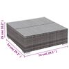 vidaXL Salon de jardin 7 pcs avec coussins résine tressée gris