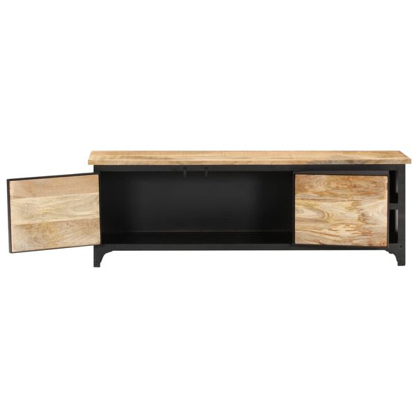 vidaXL Meuble TV 120x30x40 cm Bois massif de manguier