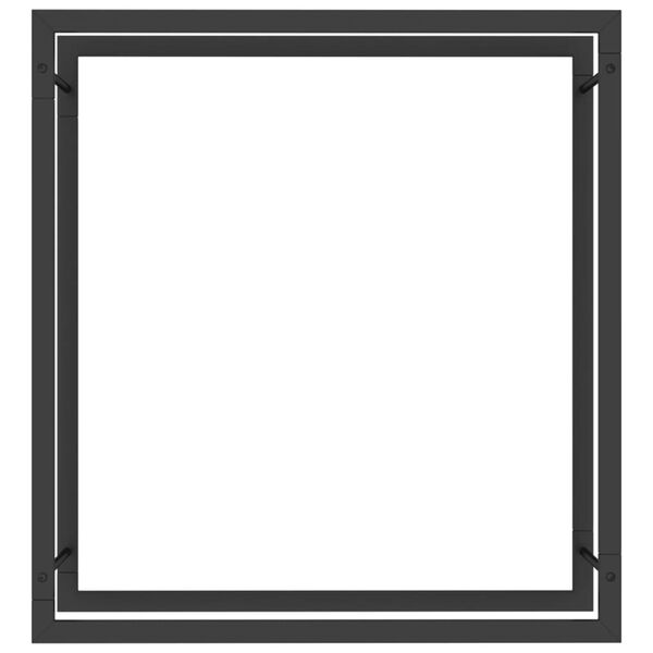 vidaXL Portant de bois de chauffage Noir mat 80x28x86 cm Acier