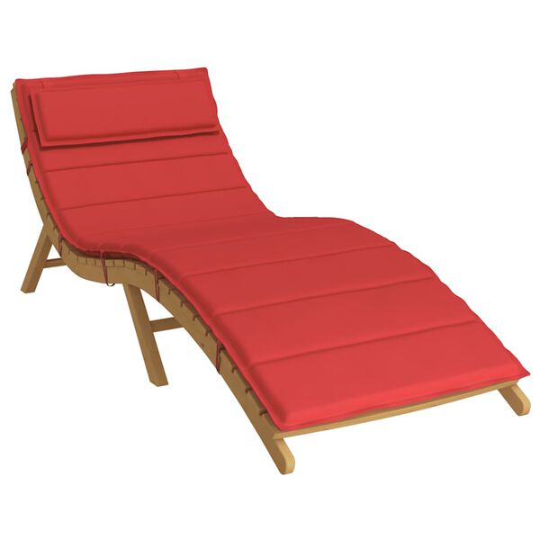 vidaXL Coussin de chaise longue rouge 180x60x4 cm tissu oxford