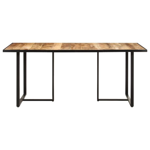 vidaXL Table de salle &agrave; manger 180 cm Bois de manguier brut